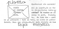 rubrike pismo meseca 1965