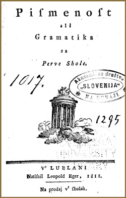 Vodnik Valentin slovnica